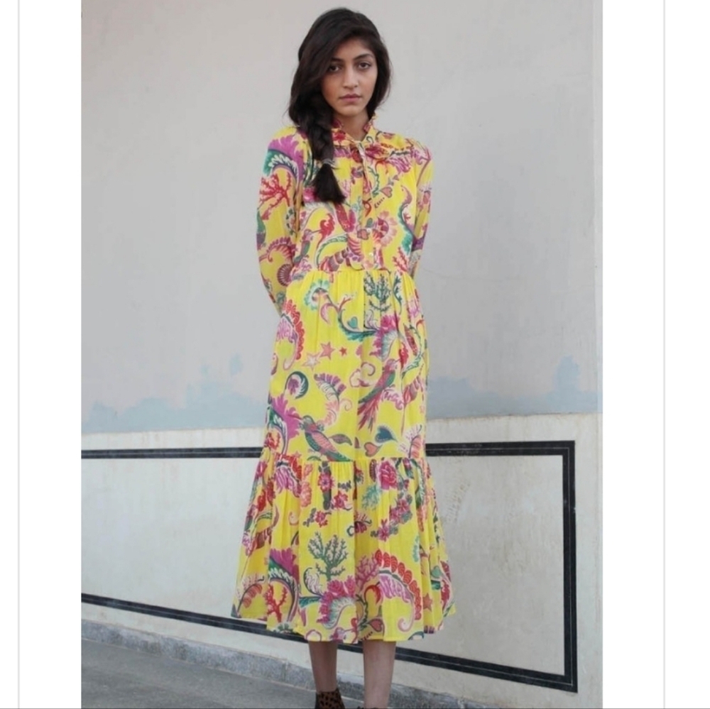 Banjanan Marion Dress - Rococo Fantasy Empire Yellow